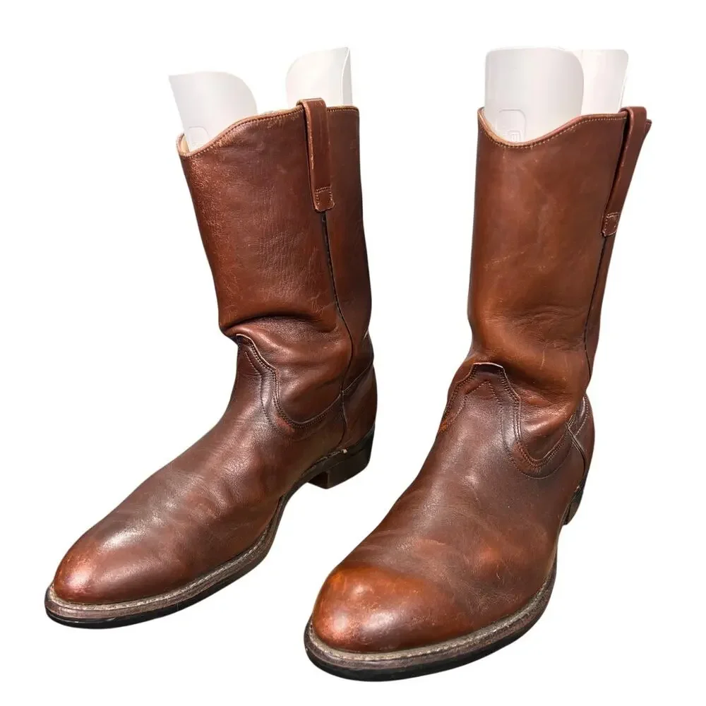 Vintage 1982 Red Wing 808 Pecos Brown Leather Work Boots Size 15 D